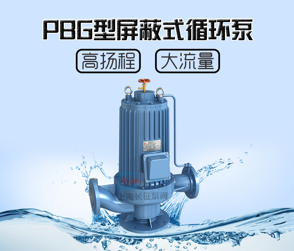 PBG型屏蔽式管道離心循環(huán)水泵產品圖片